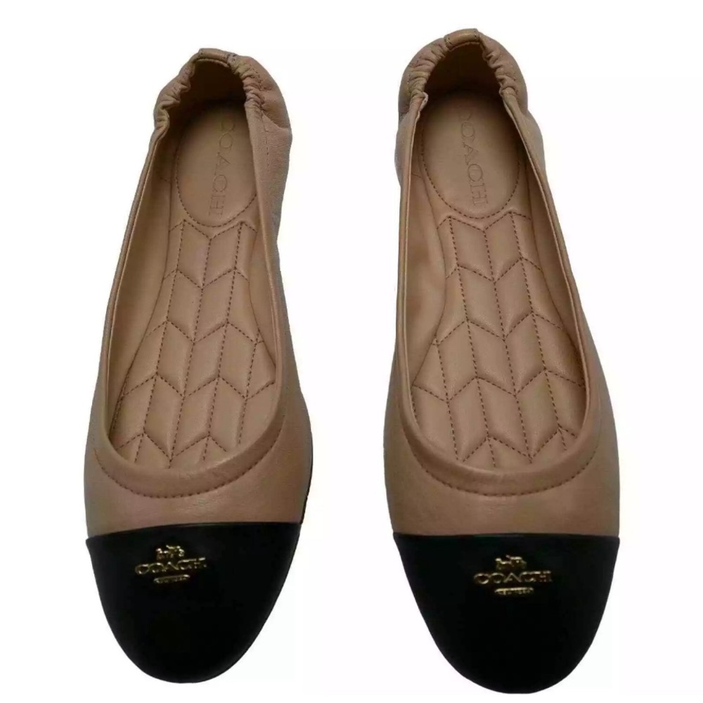 COACH Women's BONNIE Leather Ballet flat